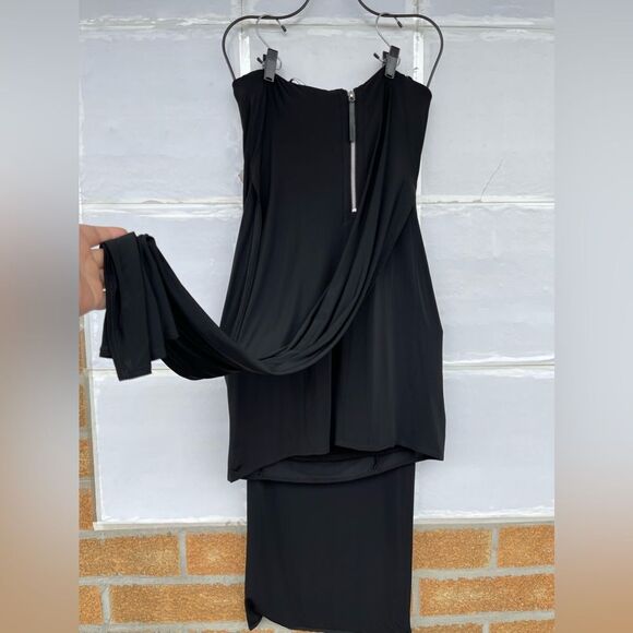 Helmut Lang Faint Draped Strapless Dress size 4 - Picture 11 of 17